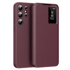 Husă flip Techsuit SmartView Galaxy S22 Ultra – Roșu – imagine 1
