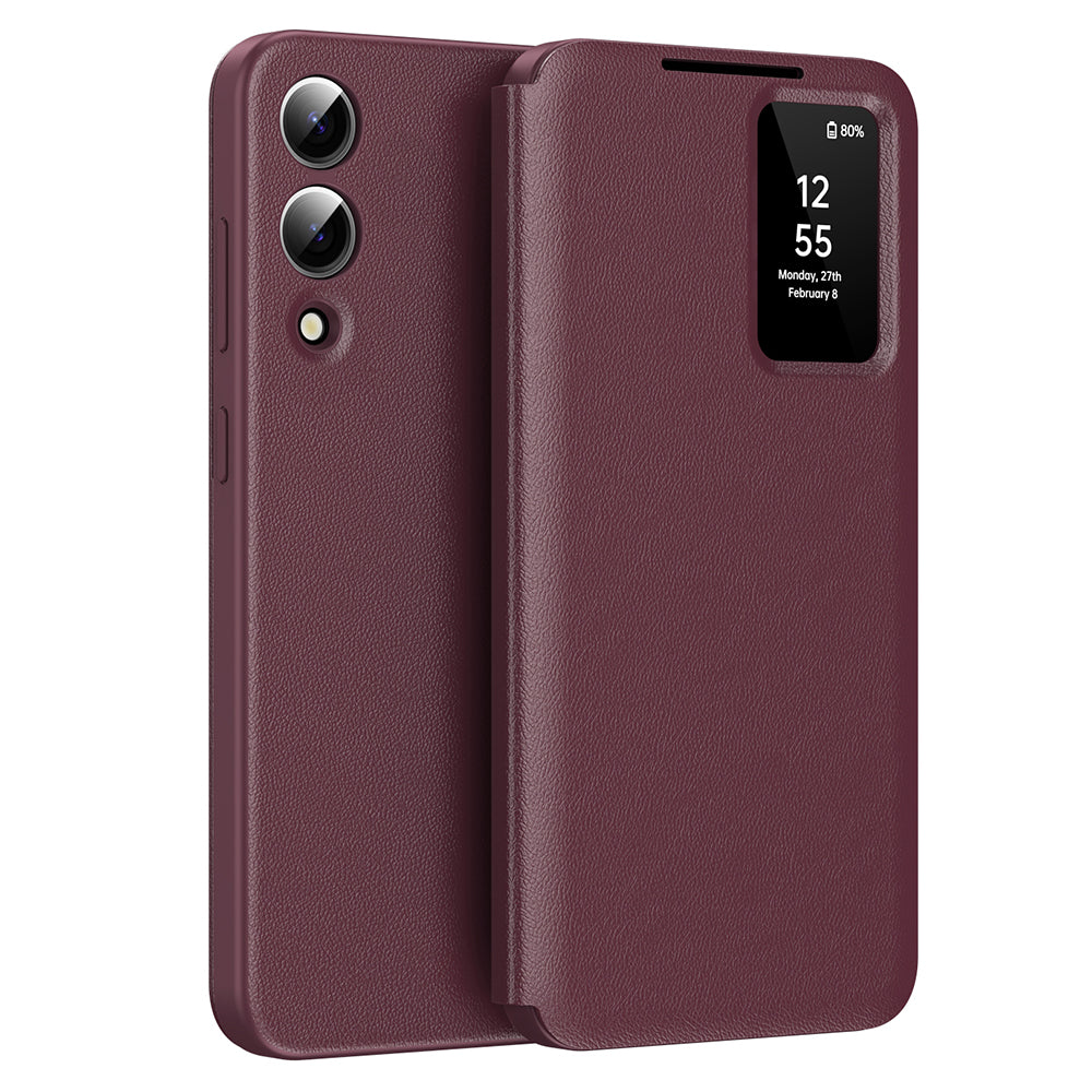 Husă flip Techsuit SmartView Galaxy S25 Edge – Roșu – imagine 7