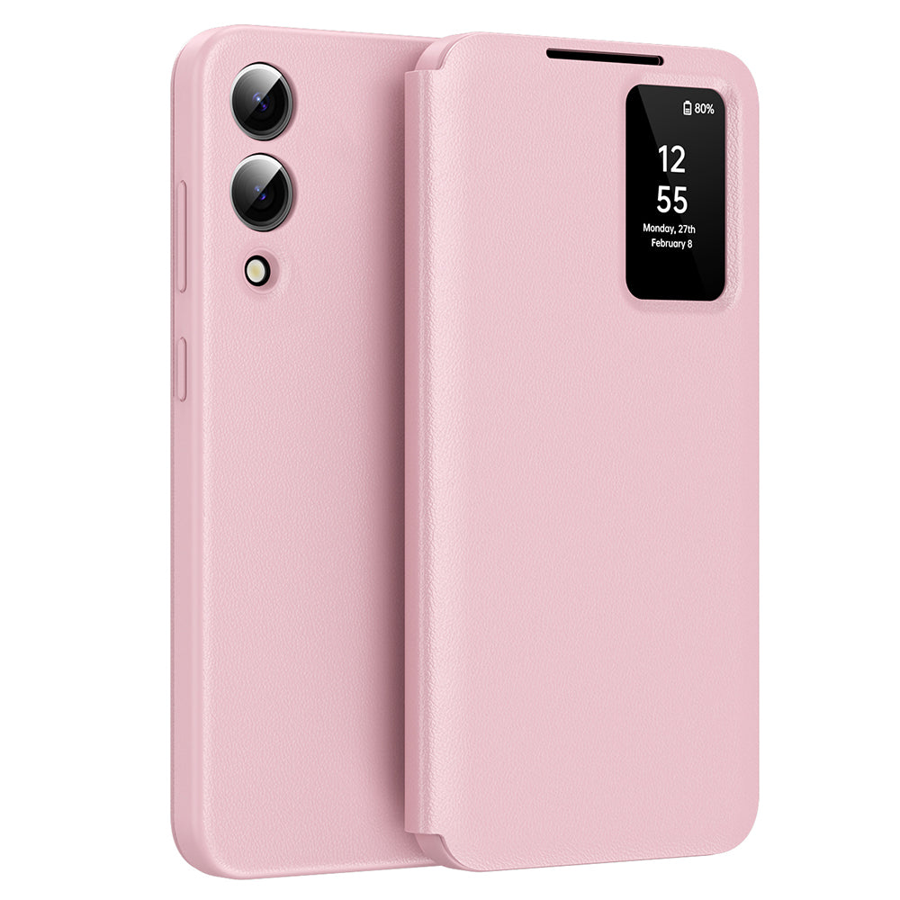 Husă flip Techsuit SmartView Galaxy S25 Edge – Roz – imagine 3