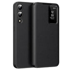 Husă flip Techsuit SmartView Galaxy S25 Edge – Negru – imagine 1