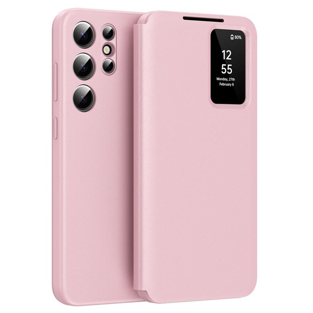 Husă flip Techsuit SmartView Galaxy S25 Ultra – Roz – imagine 5