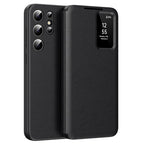 Husă flip Techsuit SmartView Galaxy S25 Ultra – Negru – imagine 3
