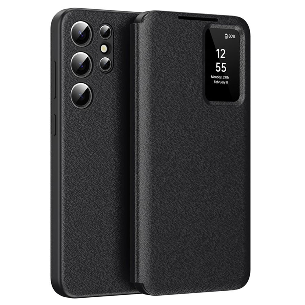 Husă flip Techsuit SmartView Galaxy S25 Ultra – Negru – imagine 3