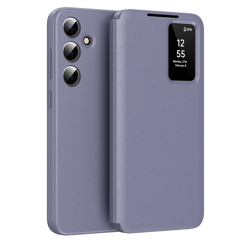 Husă flip Techsuit SmartView Galaxy S25 – Mov – imagine 3