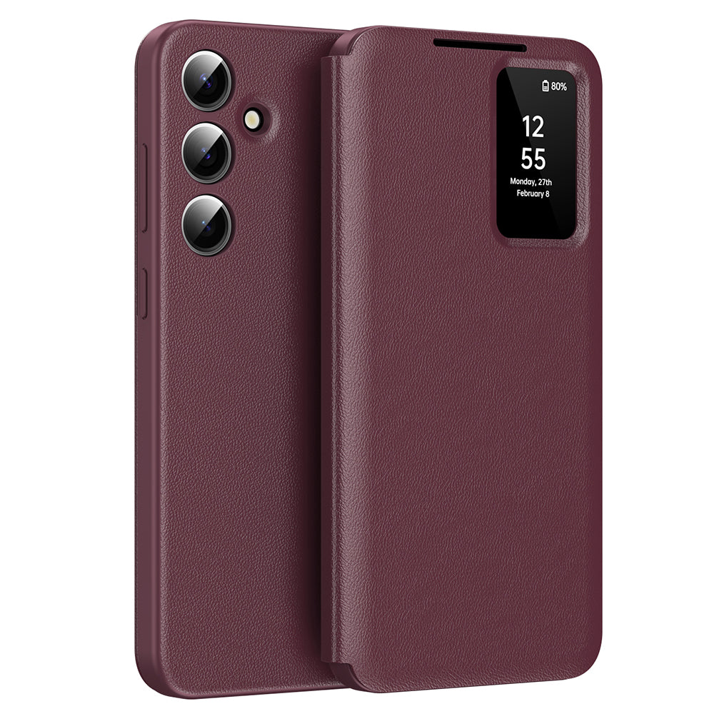 Husă flip Techsuit SmartView Galaxy S25 – Roșu – imagine 7