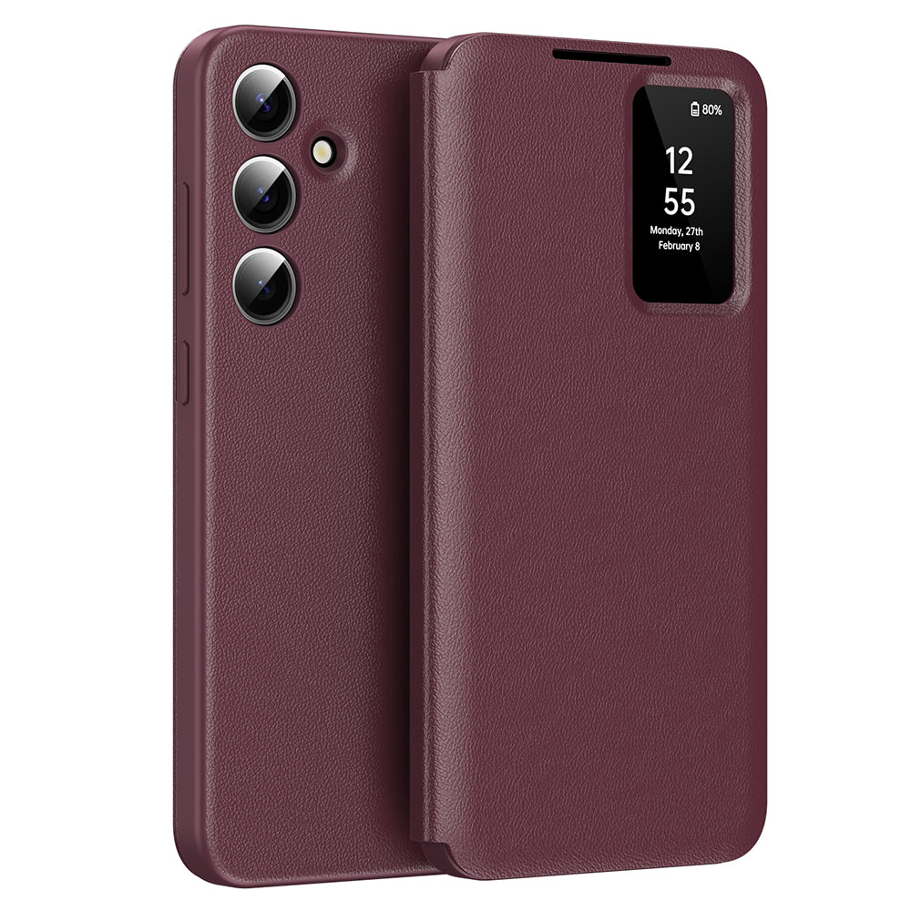 Husă flip Techsuit SmartView Galaxy S24 FE – Roșu – imagine 7