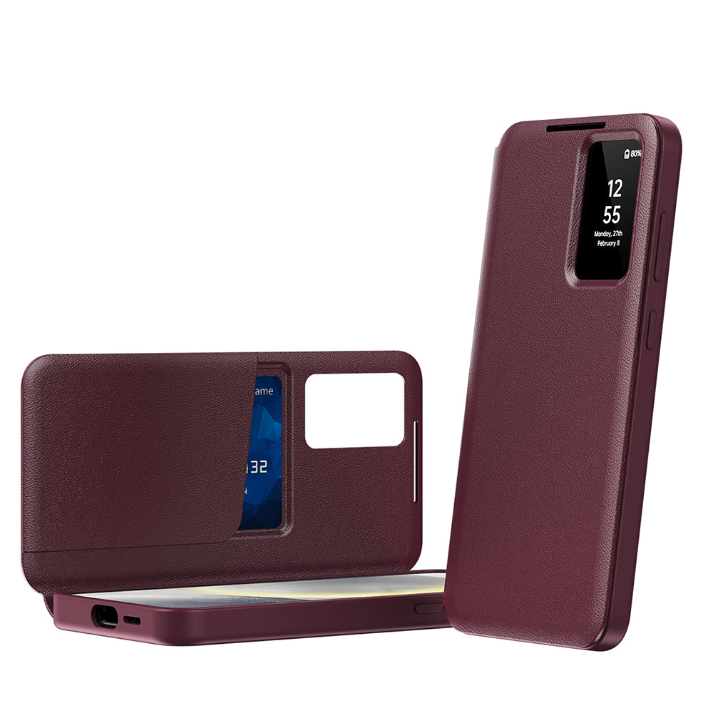 Husă flip Techsuit SmartView Galaxy S24 – Roșu – imagine 4