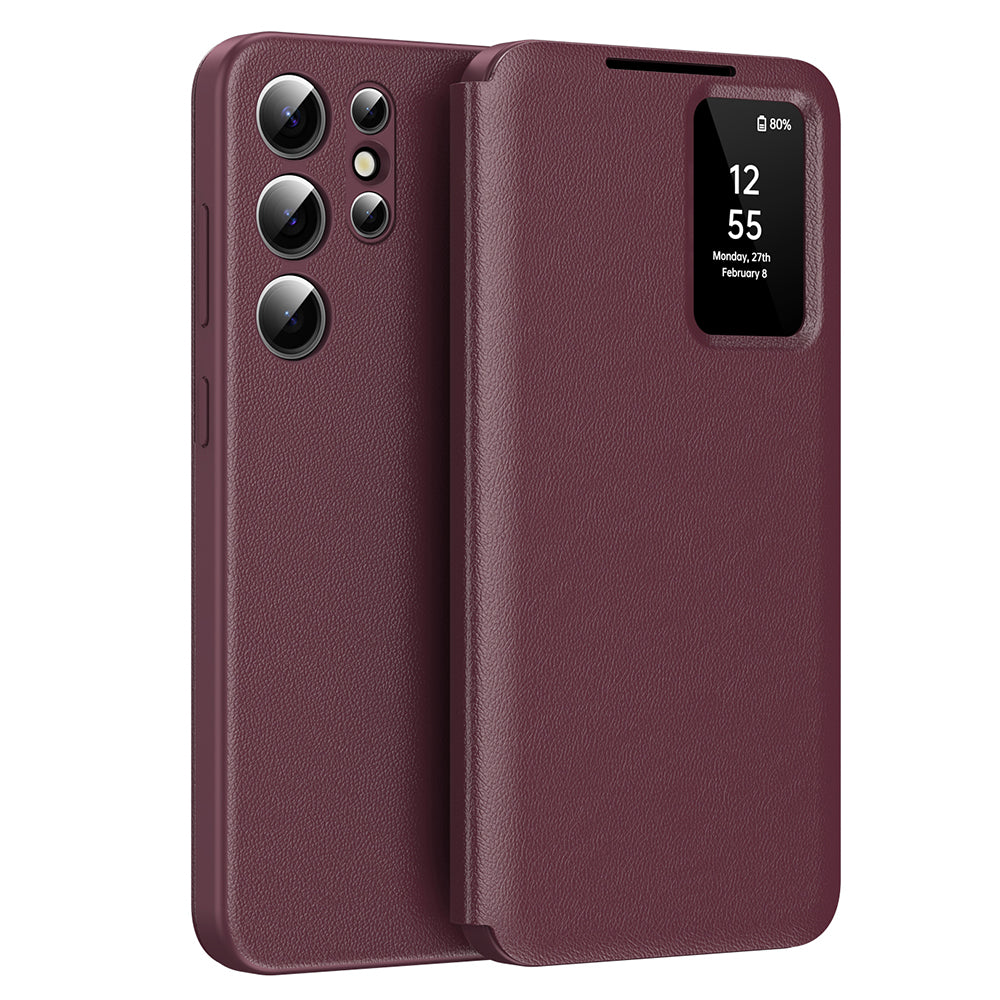 Husă flip Techsuit SmartView Galaxy S24 Ultra – Roșu – imagine 9