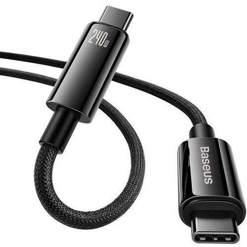 Cablu Baseus Tungsten Gold USB-C la USB-C 240W, 1 m – imagine 2
