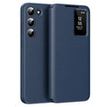 Husă flip Techsuit SmartView Galaxy S23 – Albastru – imagine 1