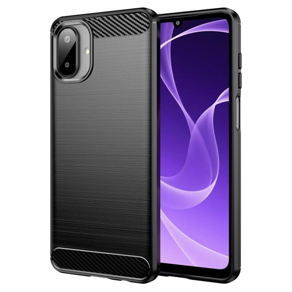 Husă Techsuit Carbon Silicone Galaxy A07 – Negru – imagine 1