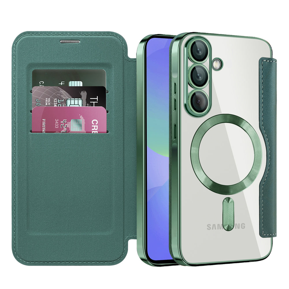 Husă flip Techsuit SmartMag Book Galaxy A36 5G – Verde – imagine 3
