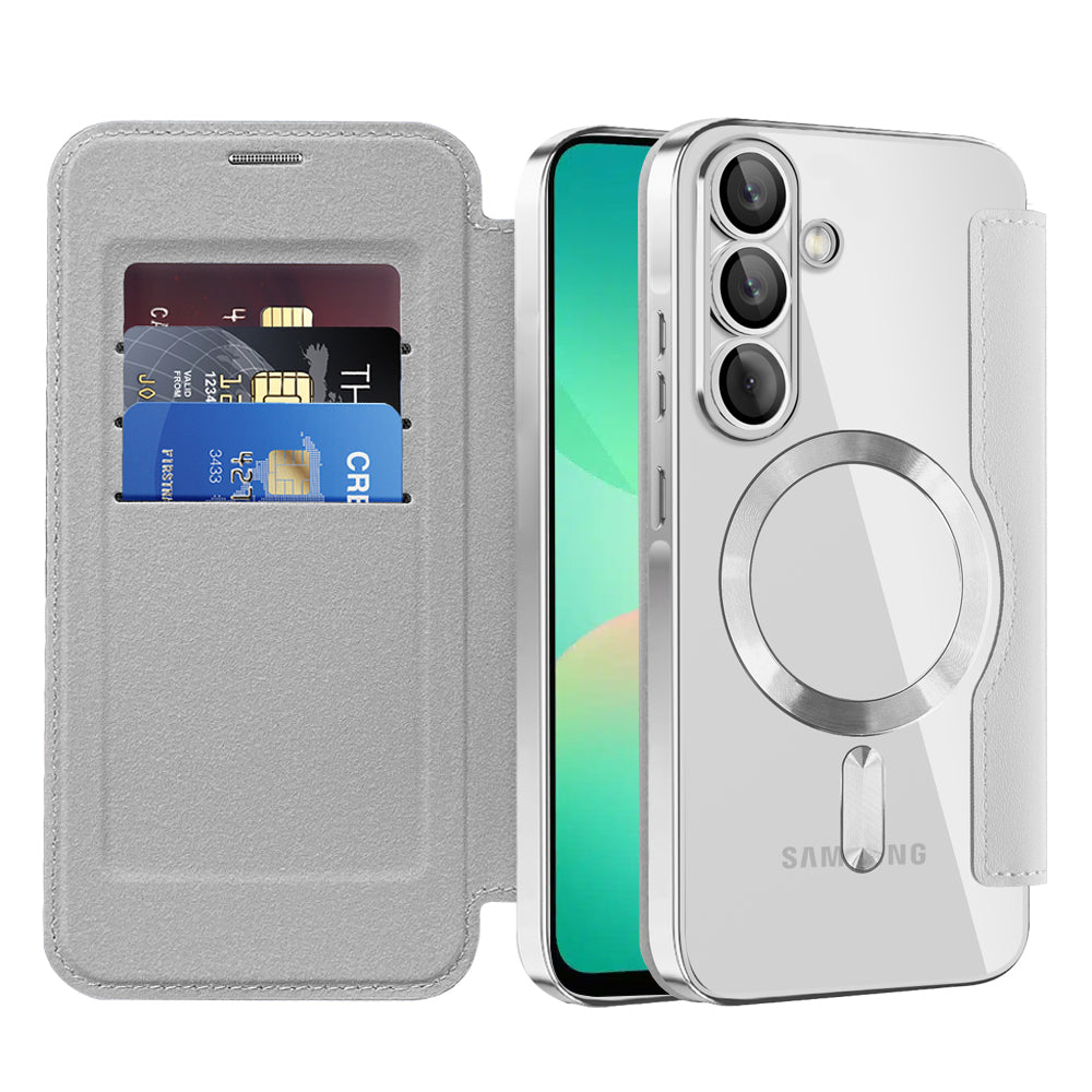 Husă flip Techsuit SmartMag Book Galaxy A26 5G – Gri – imagine 1
