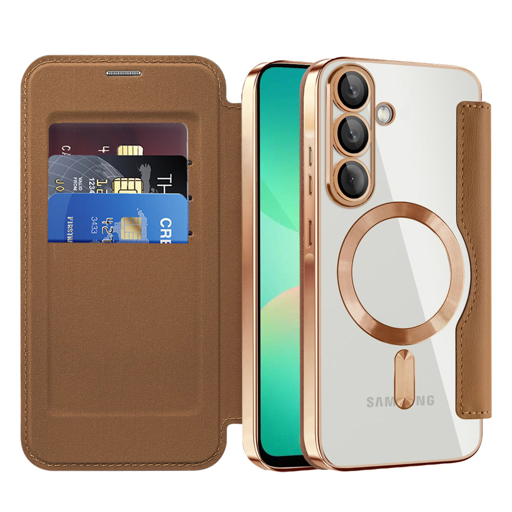 Husă flip Techsuit SmartMag Book Galaxy A26 5G – Maro – imagine 3
