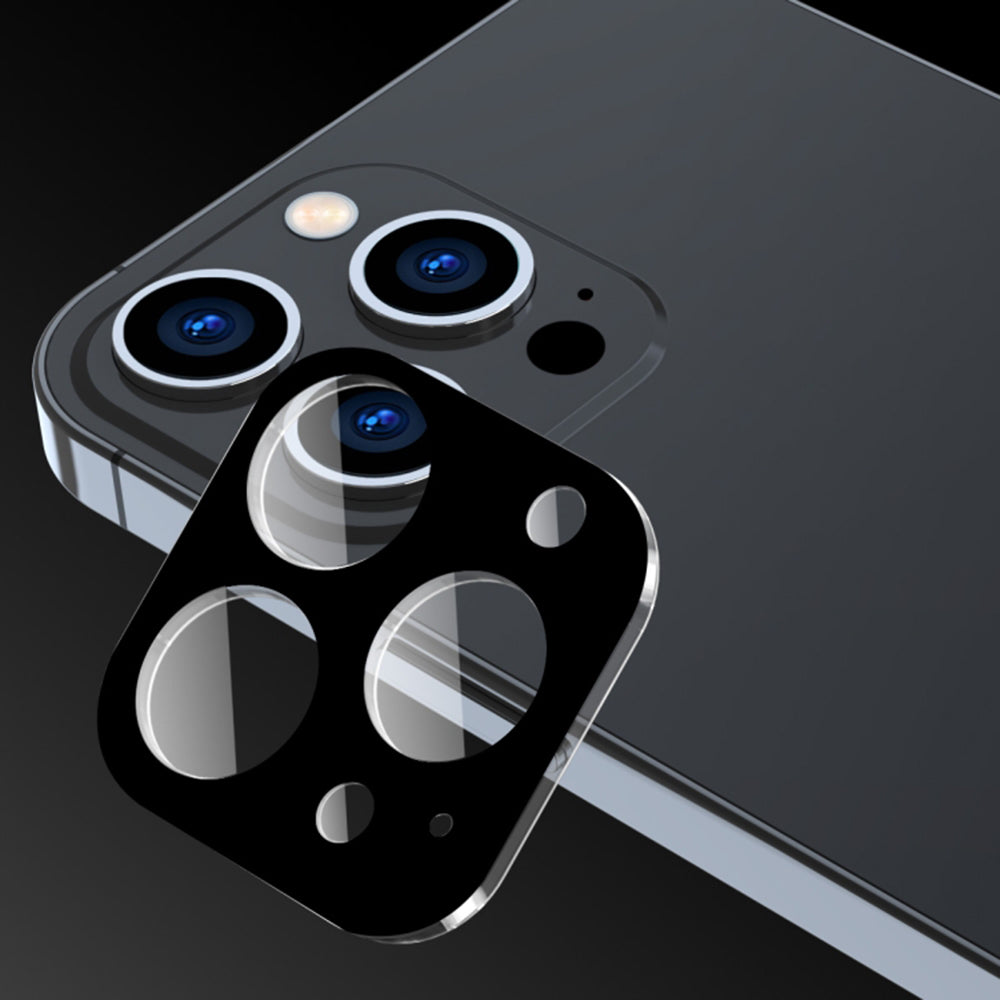 Protecție cameră Techsuit iPhone 17 Pro, sticlă 9H – Negru – imagine 2