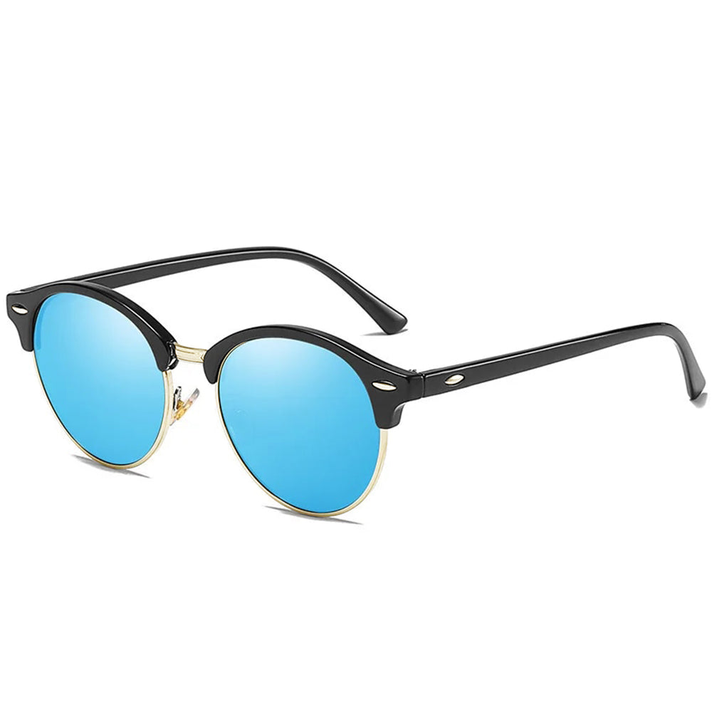 Ochelari de soare pantos polarizați bărbați, UV400 – Techsuit 66612 – Auriu / albastru – imagine 5