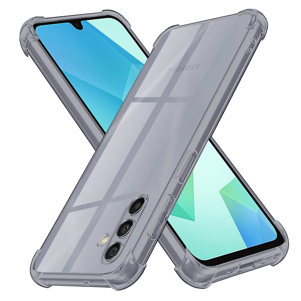 Husă transparentă Techsuit Shockproof Clear Silicone Galaxy A16 – Negru fumuriu – imagine 2