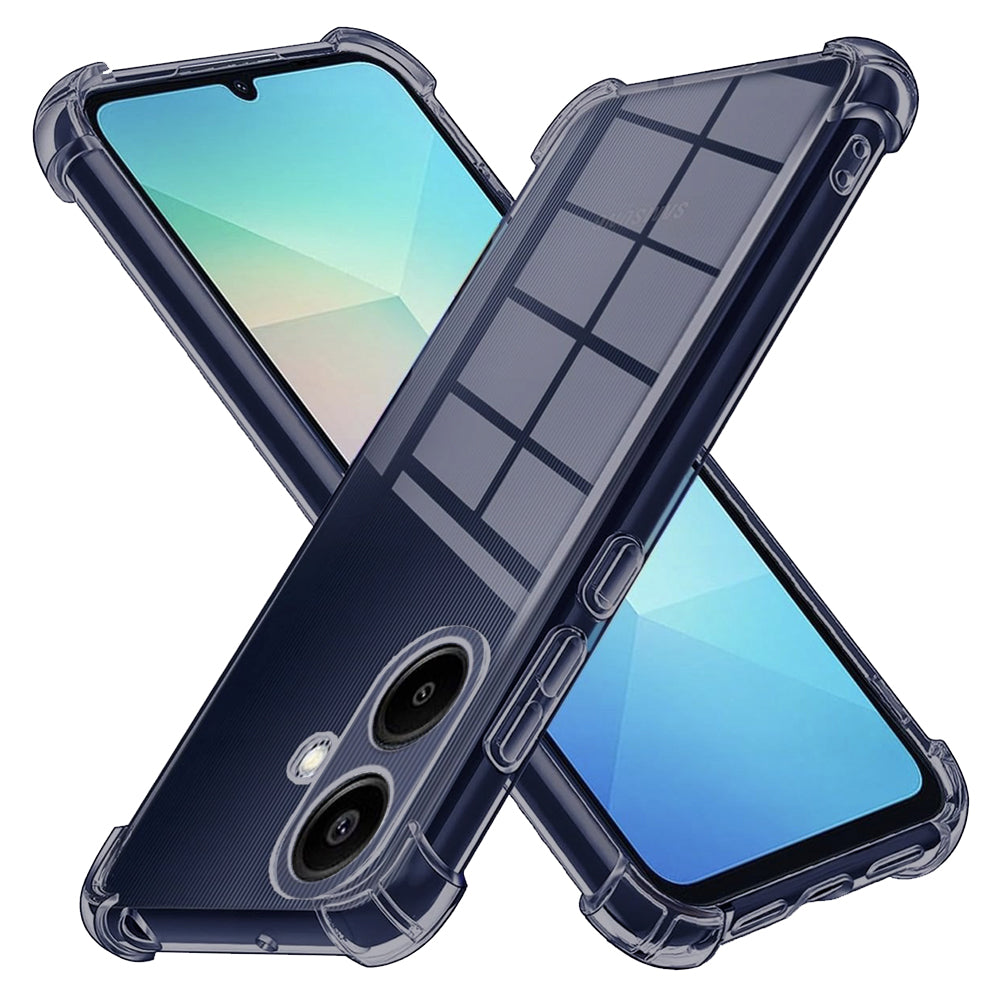 Husă transparentă Techsuit Shockproof Clear Silicone Galaxy A06 – Negru fumuriu – imagine 3