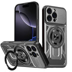 Husă Techsuit RuggedCam MagSafe cu stand iPhone 16 Pro – Gri – imagine 1