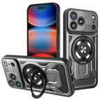 Husă Techsuit RuggedCam MagSafe cu stand iPhone 17 Pro Max – Gri – imagine 3