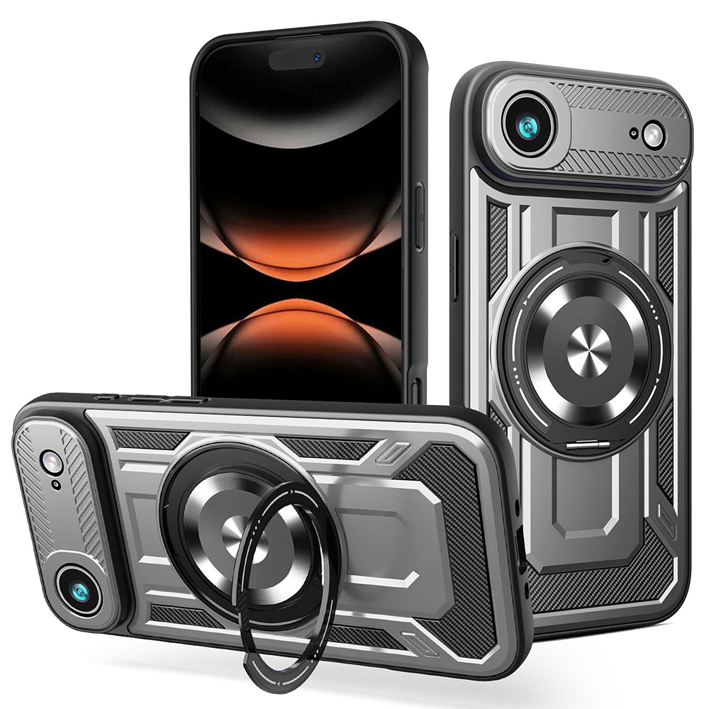 Husă Techsuit RuggedCam MagSafe cu stand iPhone Air – Gri – imagine 2