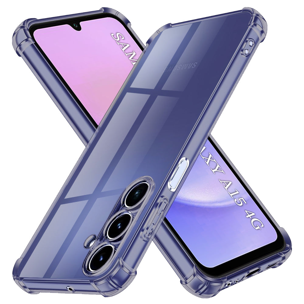 Husă transparentă Techsuit Shockproof Clear Silicone Galaxy A15 – Negru fumuriu – imagine 2
