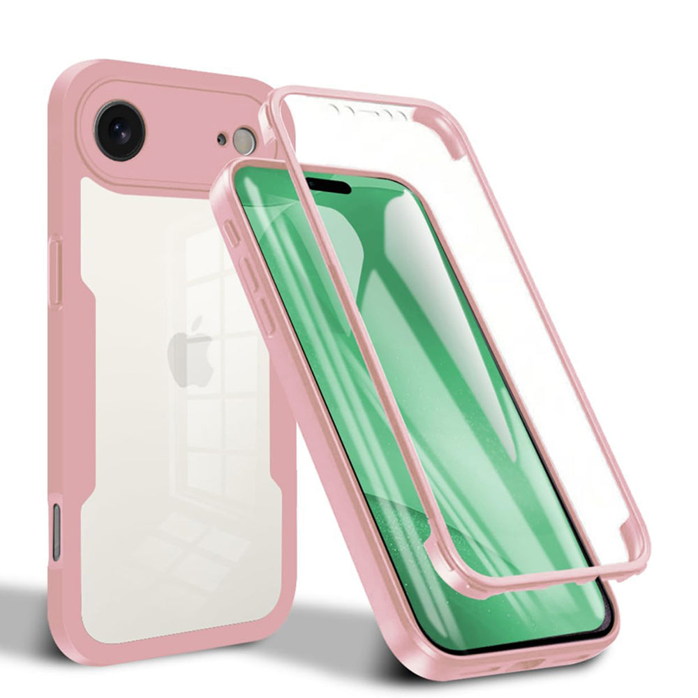 Husă 360 Techsuit ColorVerse cu folie de ecran iPhone Air – Roz – imagine 4