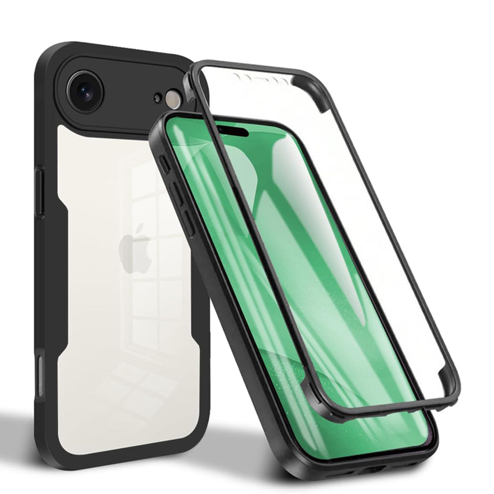 Husă 360 Techsuit ColorVerse cu folie de ecran iPhone Air – Negru – imagine 1
