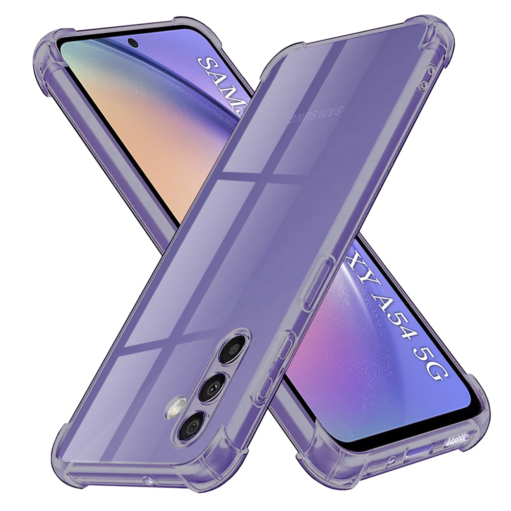Husă transparentă Techsuit Shockproof Clear Silicone Galaxy A54 5G – Negru fumuriu – imagine 2