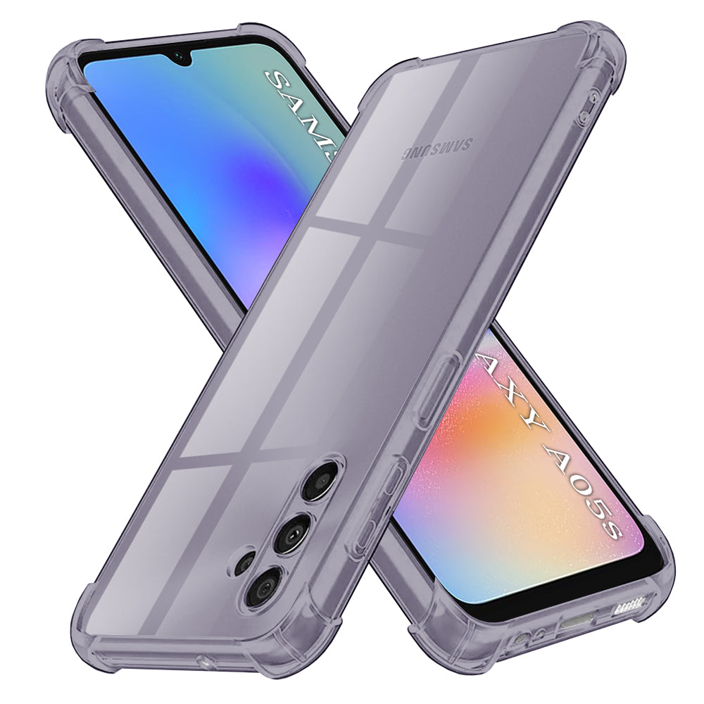Husă transparentă Techsuit Shockproof Clear Silicone Galaxy A05s – Negru fumuriu – imagine 2