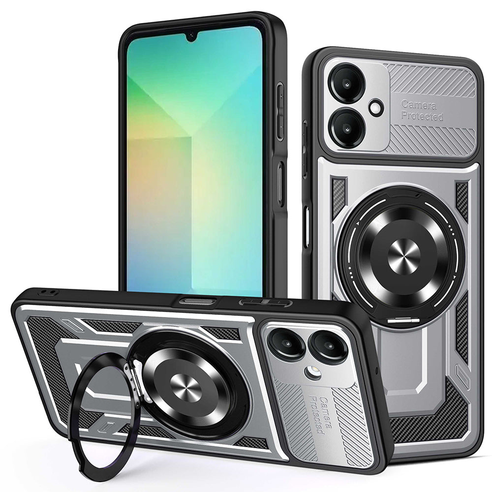 Husă Techsuit RuggedCam MagSafe cu stand Galaxy A06 – Gri – imagine 3