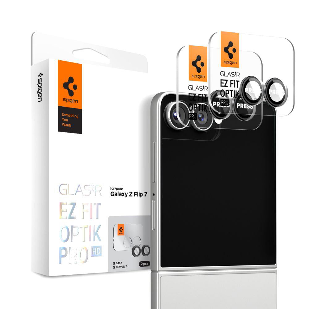 Protecție cameră Spigen Optik.tR EZ Fit Pro HD pentru Samsung Galaxy Z Flip7 / Z Flip8 – imagine 1