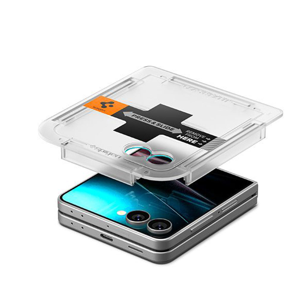 Folie de sticlă Spigen Glas.tR EZ Fit HD pentru Samsung Galaxy Z Flip7 / Z Flip8 – 1 folie – imagine 5