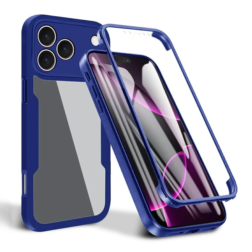 Husă 360 Techsuit ColorVerse cu folie de ecran iPhone 17 Pro Max – Albastru – imagine 1