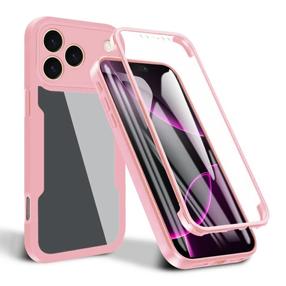 Husă 360 Techsuit ColorVerse cu folie de ecran iPhone 17 Pro Max – Roz – imagine 2