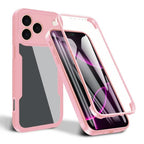 Husă 360 Techsuit ColorVerse cu folie de ecran iPhone 17 Pro – Roz – imagine 3