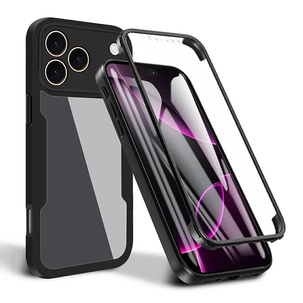 Husă 360 Techsuit ColorVerse cu folie de ecran iPhone 17 Pro – Negru – imagine 2