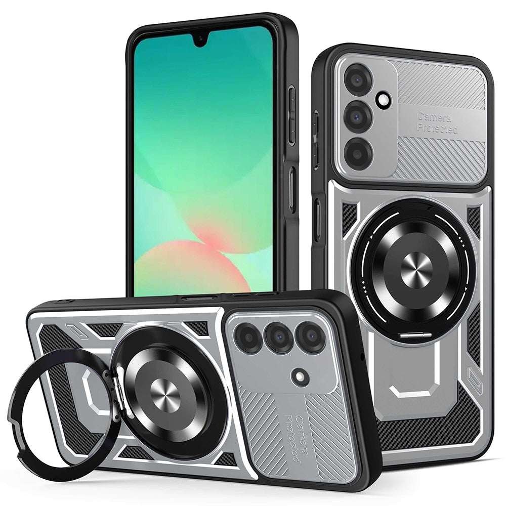 Husă Techsuit RuggedCam MagSafe cu stand Galaxy A26 5G – Gri – imagine 4