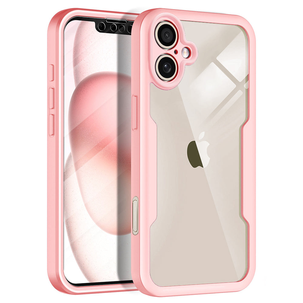 Husă 360 Techsuit ColorVerse cu folie de ecran iPhone 17 – Roz – imagine 1