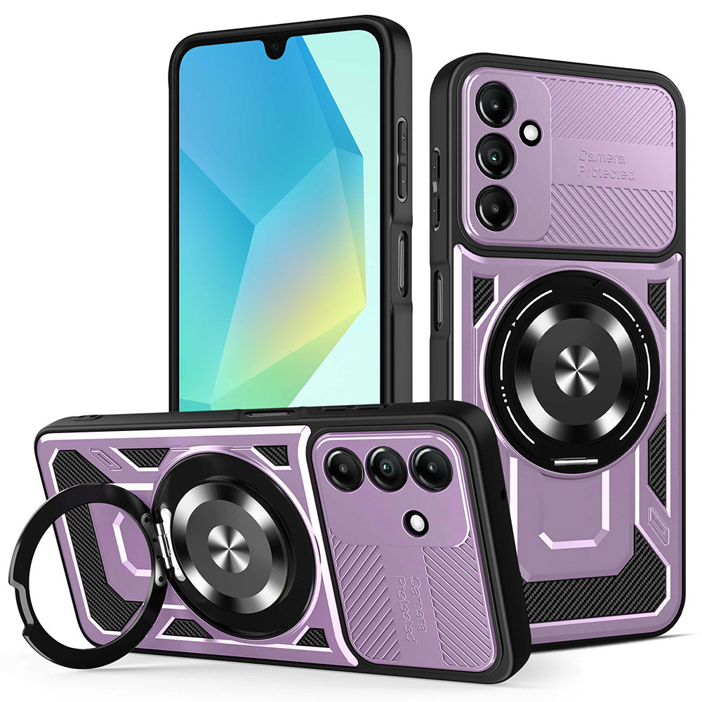 Husă Techsuit RuggedCam MagSafe cu stand Galaxy A16 / A16 5G – Mov – imagine 2