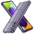 Husă transparentă Techsuit Shockproof Clear Silicone Galaxy A52 – Negru fumuriu – imagine 2