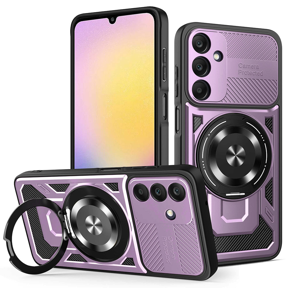 Husă Techsuit RuggedCam MagSafe cu stand Galaxy A25 5G – Mov – imagine 2