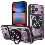 Husă Techsuit RuggedCam MagSafe cu stand iPhone 17 Pro Max – Mov – imagine 2