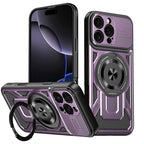 Husă Techsuit RuggedCam MagSafe cu stand iPhone 16 Pro – Mov – imagine 2