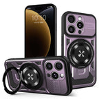 Husă Techsuit RuggedCam MagSafe cu stand iPhone 15 Pro – Mov – imagine 2