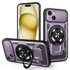 Husă Techsuit RuggedCam MagSafe cu stand iPhone 15 Plus – Mov – imagine 2