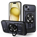 Husă Techsuit RuggedCam MagSafe cu stand iPhone 15 Plus – Albastru – imagine 1