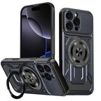 Husă Techsuit RuggedCam MagSafe cu stand iPhone 16 Pro – Albastru – imagine 4