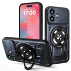 Husă Techsuit RuggedCam MagSafe cu stand iPhone 17 – Albastru – imagine 1