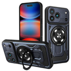 Husă Techsuit RuggedCam MagSafe cu stand iPhone 17 Pro Max – Albastru – imagine 1